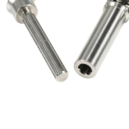 for Slash for Rustler for Stampede for Hoss 1/10 Machined Stainless Front Rear Steel Drive Shaft for Universal Joint Driveshaft RC Truck Upgrade RC Car DIY Parts
