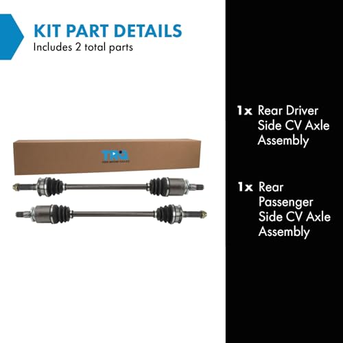 TRQ Rear Driver & Passenger Side CV Axle Assembly Set for 2008-2018 Subaru Forester 2011-2014 Impreza WRX 2010-2014 Legacy 2010-2014 Outback - style: CSA36023