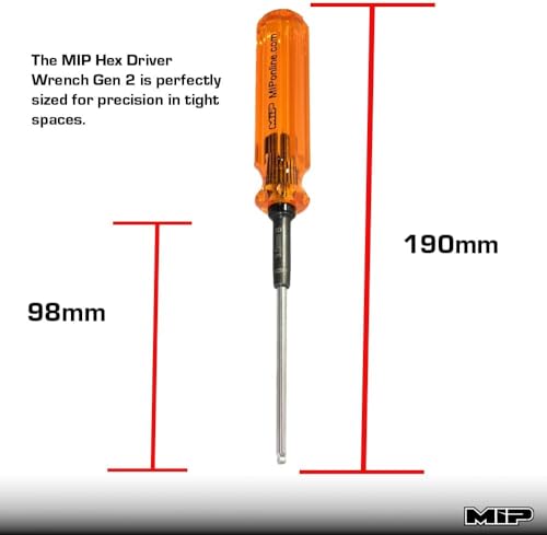 MIP RC Ball End Hex Screwdriver Set 9606 – 3-Piece Tool Kit (2.0mm, 2.5mm, 3.0mm) for RC Cars, Helicopters, Drones, Boats – Precision Hexagon Allen Wrenches for RC Repair – Made in USA - style: Metric Ball End 2.0mm 2.5mm 3.0mm