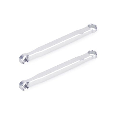 Aluminum Suspension & Steering Links Set for SCX30 1/30 RC Crawler, Full Chassis Link Kit with Tie Rod & Drag Link, CNC Upgrade Parts (Silver) - color: Silver