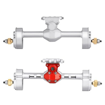 SCX24 Diamond Shape Portal Axle for 1/24 Axial SCX24 C10 90081 AXI00002 AX24 Ford Bronco AXI00005 RC Crawler Metal Upgrade (Silver) - color: Silver