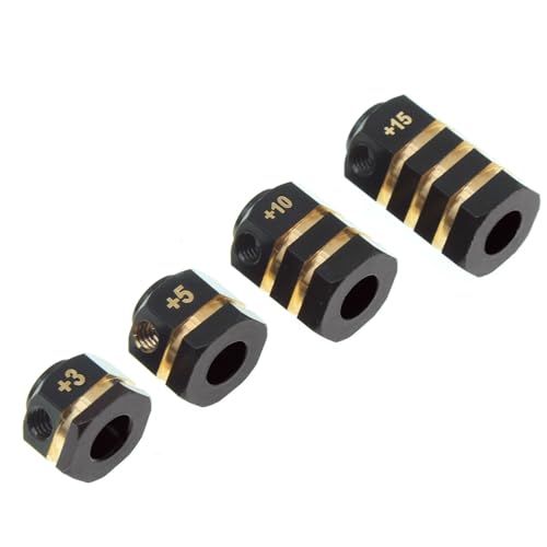 12MM RC Brass Hex Extension Adaptor Compatible for Traxxas TRX4 TRX6 Upgrades Parts Counterweight 5mm Extended Wheel Hex Hubs Extenders Spacer - color: 5mm