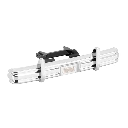 INJORA 33g CNC Aluminum Front Bumper with Dual Exhaust for 1/18 RC Crawler TRX4M High Trail F150 Upgrade - size: Front