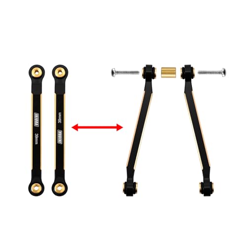 INJORA BK Brass High Clearance 4 Link Set for SCX24 C10 JLU Bronco Basecamp - color: Black Brass