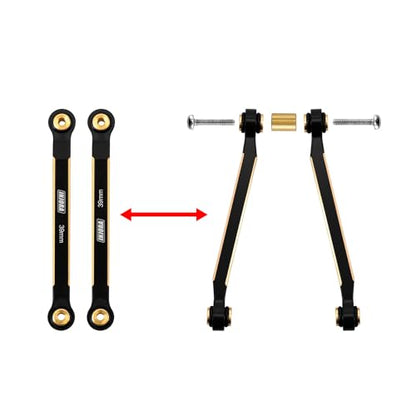INJORA BK Brass High Clearance 4 Link Set for SCX24 C10 JLU Bronco Basecamp - color: Black Brass
