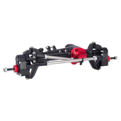 SCX10 III Portal Axles, Aluminum Alloy Complete Front Rear Axle for Axial SCX10 III AXI03007 1/10 RC Crawler Upgrades(Black) - color: Black