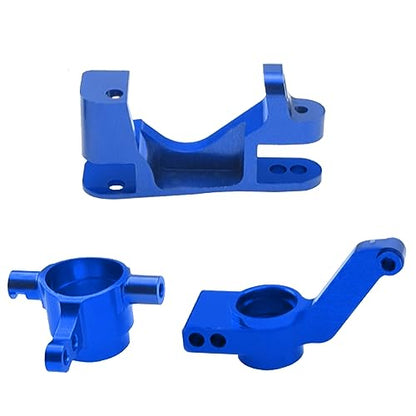 Metal C-Hubs Caster Blocks, Steering Blocks & Rear Stub Axle Carriers w/Ball Bearings Compatible with 1/10 Traxxas Slash 4X4, Stampede 4X4, Rustler 4WD Replaces of 6837 6832 1952 (Blue) - color: Blue