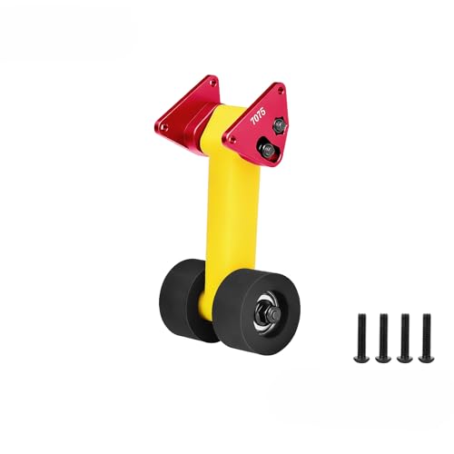 GPM Upgrade Wing Mount with Wheelie Set for ARRMA 1/10 Gorgon/Quake 2WD RC Car, Rear Wing Bracket & Anti-Wheelie Roller Bar, Replacement Modification Accessories (Red) - color: Red