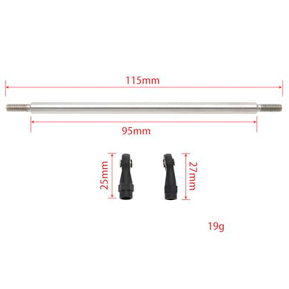 MEUS RACING 1/10 Links Steel Chassis Links Kit for Traxxas TRX4 Axial SCX10 Tamiya CCO1 Redcat Gen8 1/10 RC Crawler (115MM) - size: 115MM