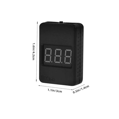 Zerodeko Battery Capacity Tester Digital Voltage Checker Lipo Batteries Low Voltage Alarm Sturdy High-Brightness Led Display for Rc Devices