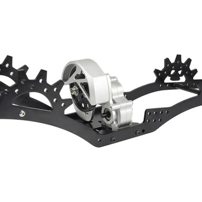 RC Gearbox Compatible with Axial SCX-10 II SMT10 AX10 VS4-10 Gear Transmission Gearbox Set 1/10 RC Car Crawler Upgrade Parts(Silver) - color: Silver