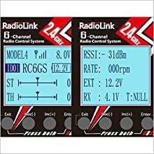 Radiolink 2.4Ghz R7FG 7 Channels Gyro Receiver with Voltage Telemetry Long Range Control, Water-Splash RX for RC Crawler Car Boat Radio Controller System RC4GS v2/RC6GS v2/RC4GS/RC6GS