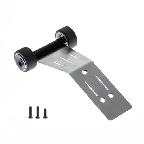 RC car Components Compatible with Traxxas for Mini for MAXX Monster Truck RC Car Upgrade Parts Accessories Metal Wheelie Bar DIY 107154 1(Black) - color: Black