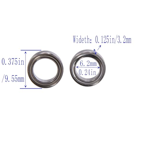 Blomiky R168Z 8 Pack Wheel Ball Bearings Spare Parts Suitable for Hyper Go 1/16 1/14 Scale H16PL H14BM 14210 14211 RC Trucks/ 14210 Bearing