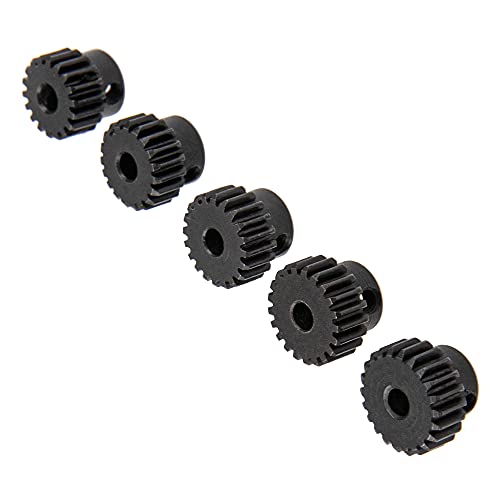 5Pack ShareGoo Steel 48P 3.175mm Pinion Gear Sets 18T 19T 20T 21T 22T fit 3.175mm (1/8-Inch) Shaft Compatible with Arrma HPI Kyosho Losi Axial Traxxas Tamiya Associated 1/10 RC Car Monster Truck Buggy