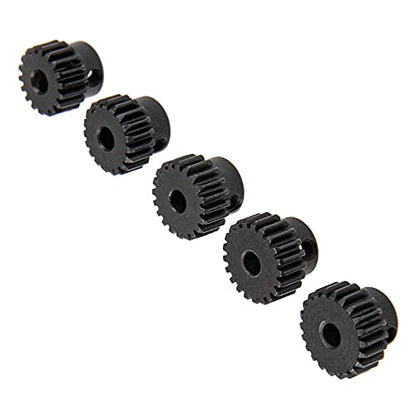 5Pack ShareGoo Steel 48P 3.175mm Pinion Gear Sets 18T 19T 20T 21T 22T fit 3.175mm (1/8-Inch) Shaft Compatible with Arrma HPI Kyosho Losi Axial Traxxas Tamiya Associated 1/10 RC Car Monster Truck Buggy