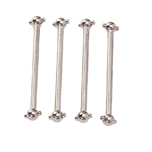 Zerodis RC Drive Shaft Dogbones Aluminum Alloy Diff Cup Joint Axle Set 4Pcs Front Rear Drive Shaft Set for 1 18 Scale RC Car DIY Users for A949 A959 A969 A979 K929 (Silver) - color: Silver