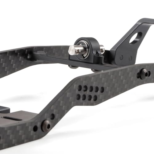 Aluminum Carrier Bearing Width Transfer Case 70mm Adjustable for 1/10 RC Crawler LCG Chassis Cheater Rigs 1.9 Shafty Comp Builds (Black) - color: Black