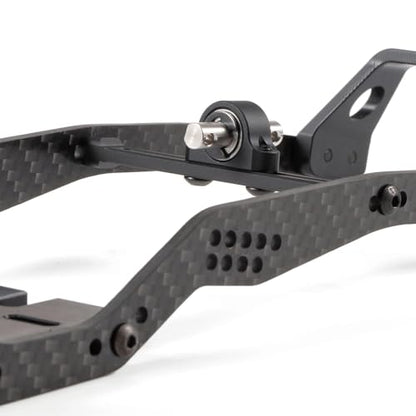 Aluminum Carrier Bearing Width Transfer Case 70mm Adjustable for 1/10 RC Crawler LCG Chassis Cheater Rigs 1.9 Shafty Comp Builds (Black) - color: Black