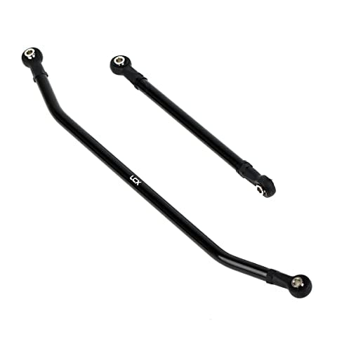 LCX Racing 1/10th RC Crawler Car Aluminum AR60 OCP Front Axle Steering Link for Axial Wraith RR10 SMT10 AX10, Upgrades Parts Accessories (Black) - color: Black