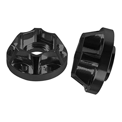 Metal RC 12mm Wheel Hex Hub Extension Combiner Compatible with 1.9/2.2inch Wheel Rim Axial SCX10 Traxxas TRX4 D90 1/10 RC Crawler (9mm, Black) - color: Black, size: 9mm