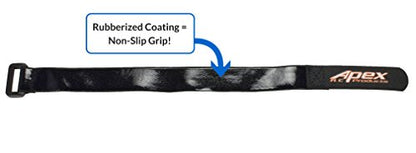 5 Pack 20mm x 300mm HD Rubberized Battery Straps Non-Slip - Apex RC Products #3031