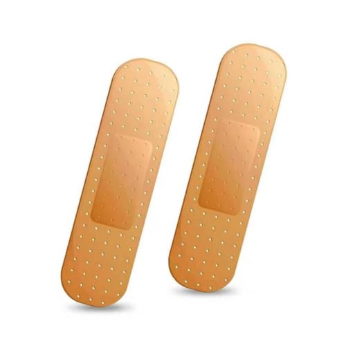 2PCS Car Bandaid Sticker, Large Bumper Decal for Sedan SUV Truck | Waterproof Vinyl Bandage Decals, Funny Car Decorative Sticker, Scratch & Dent Covering for Vehicle Window (Beige)