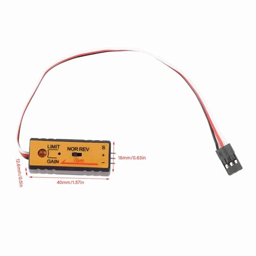 RC Car Gyro Stabilizer, Drift Controlling Precision Racing Gyro Gain Sensitivity Adjusting Module for Remote Controlled Toys Boats Cars