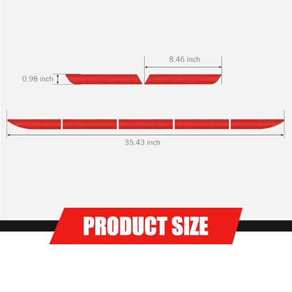 7PCS Car Reflective Stickers, Auto Bumper Reflective Stickers Set, Cars Trunk Strong Reflective Strip Decal, High Intensity Night Safety Warning Decal, Universal Waterproof Bumper Sticker
