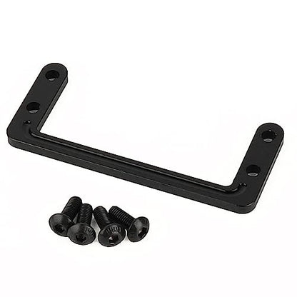 Metal Aluminum Alloy Servo Mount for 1/10 RC Crawler Axial SCX10 LCG Car DIY Chassis Frame Kit Upgrade Parts (Black) - color: Black