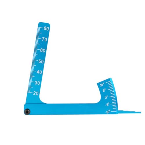 Blue Aluminium Alloy Camber Gauge for 1/8 1/10 RC Car, Wheel Setup Tool with Chassis Height Ruler -20mm to 80mm
