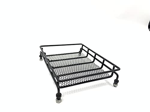KTRC026 R/C Metal roof Luggage Rack for 1/8 1/10 RC Crawler Car for FMS FTX RC LC76 Land Cruiser FJ40 Y60 KM5 KM4 TRX4 D90 Gen9 H8P 4x4 Trucks YIKONG YK4104 YK4107 MJX H8H H12P f150 Bronco