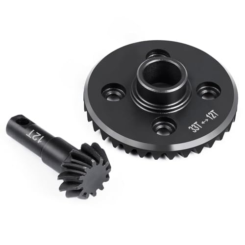 LSG TRX4 Diff Gears 12T 33T Bevel Overdrive Gear for 1/10 RC Crawler TRX6 | Underdrive Differential Gears Ring Pinion Set RC Car Upgrade Parts, 10T-35T, 11T-34T, 12T-33T