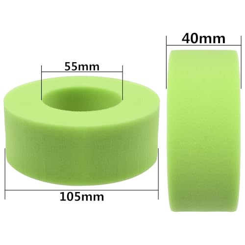 4PCS 1.9" RC Tire Foam Inserts OD 105mm Fit 1.9inch Wheel Tires Compatible with Axial SCX10 Traxxas TRX4 Redcat Gen7 D90 1/10 RC Crawler Car