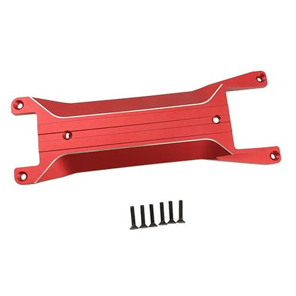 Aluminum Chassis Brace Plate for 1/16 Mini Maxx 4WD RC Truck (Red) | Monster Truck,Upgrade Parts,CNC Machined,High Strength,Precision Fit,Lightweight,Durable Aluminum - color: Red