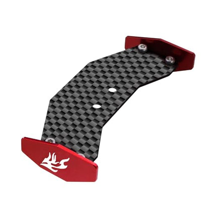 Lightweight Carbon Fiber RC Tail Wing Aluminum RC Rear Wing for Losi 1/24 Micro-B 2WD Buggy High-Performance Upgrade Parts (Red) - color: Red