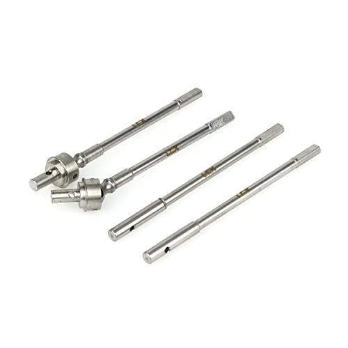 LCX Racing 1/10th RC Crawler Car Stainless Steel Front Portal Axle Internal CVD Drive Shaft Rear Portal Axle Drive Shaft for Axial SCX10 II AR44 Axle Portal Axles, Upgrades Parts Accessories