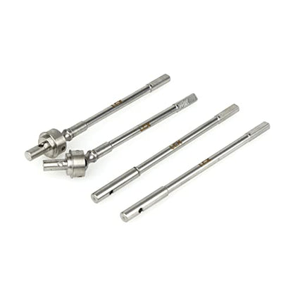 LCX Racing 1/10th RC Crawler Car Stainless Steel Front Portal Axle Internal CVD Drive Shaft Rear Portal Axle Drive Shaft for Axial SCX10 II AR44 Axle Portal Axles, Upgrades Parts Accessories