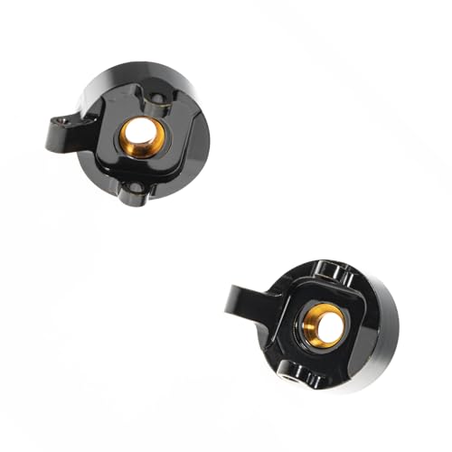 RampCrab Brass Steering Knuckles RC Counterweights for 1/24 RC Crawler Axial SCX24 AX24 Upgrades Parts, Black Coating, 28g - size: 28g
