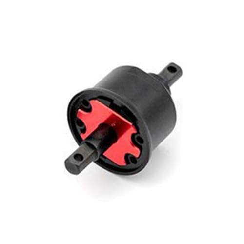 Metal Differential Locker Spool Lock Straight Shaft with Shell RC Ungraded Parts for TRAXXAS Slash Rustler 1/10 4WD 4x4 HuanQi 727 Off-Road RC Car, Black - color: Black