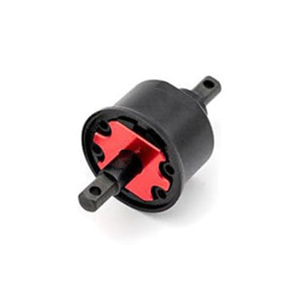 Metal Differential Locker Spool Lock Straight Shaft with Shell RC Ungraded Parts for TRAXXAS Slash Rustler 1/10 4WD 4x4 HuanQi 727 Off-Road RC Car, Black - color: Black
