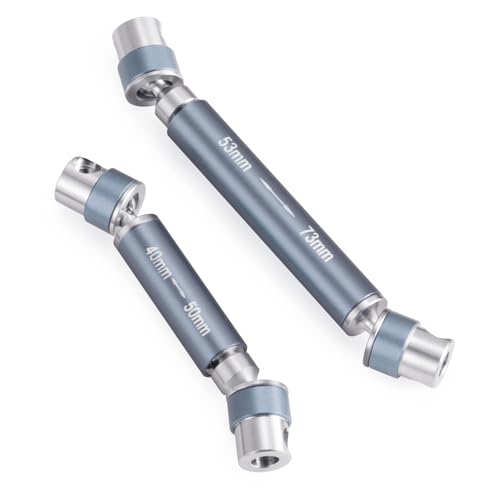 Steel RC Center Drive Shaft 40+53mm Driveshaft for 1/24th AXIAL SCX24 AXI00001 C10 AXI00002 JLU AXI00006 Bronco RC Crawler Car Upgrade Parts - color: Silver