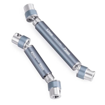 Steel RC Center Drive Shaft 40+53mm Driveshaft for 1/24th AXIAL SCX24 AXI00001 C10 AXI00002 JLU AXI00006 Bronco RC Crawler Car Upgrade Parts - color: Silver