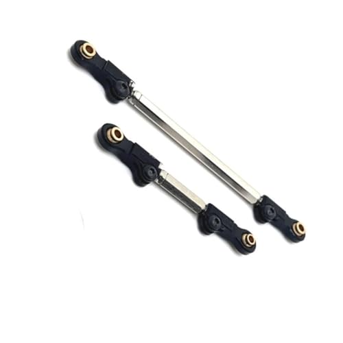 Compatible with MJX for Hyper Go H12Y 1/12 RC Crawler Car Upgrade Parts Accessories Metal Steering Link Rod Pull Rod RC Tie Link Rods(Black) - size: Black