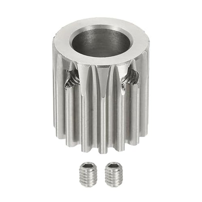 uxcell 1 Mod 15T Spur Gear 10mm Bore, 304 Stainless Steel Pinion Gear, 20°Pressure Angle, for Spur Rack and RC Model Car or Motor DIY - size: 1 Mod 15T, 10mm