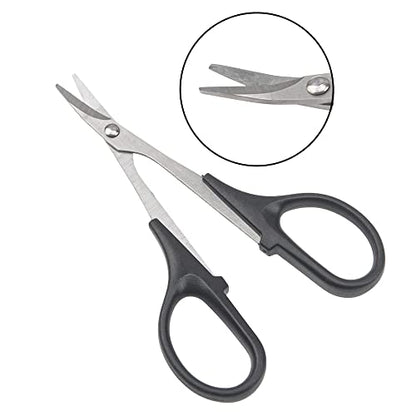 ShareGoo 2Pcs Aluminium Screw Tray with Magnetic Pad & 1Pcs RC Curved Body Trimming Scissors & 1Pcs Wheel Hub Cross Socket Spanner for Rc Models Car Repair Tool (Black) - color: Black