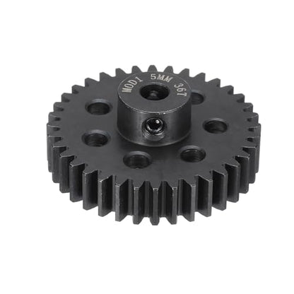 MECCANIXITY Steel M1 Gear Set 36T 5mm Shaft Motor Gears for RC Vehicles Truck Drift Car Part, Black - size: 36T