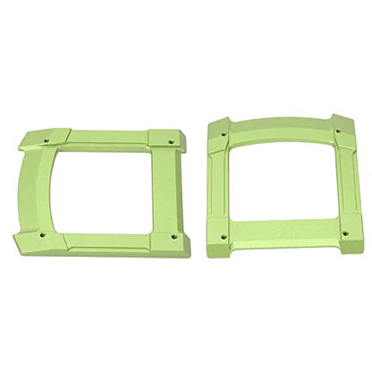 RC Skid Plate, Aluminium Alloy Glide Chassis Set for 1/10 Cars, with Stable Performance and Scratch Protection (Green)