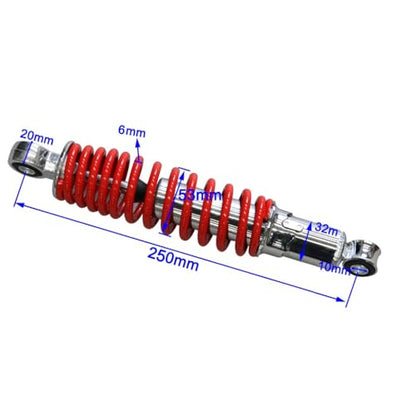 Front A Arm Suspension Kit 170mm 182mm for 110cc-200cc ATV Go Kart Quad – 4 Stud 78mm Hubs 250mm Shocks with Spindles Tie Rods for Buggy DIY