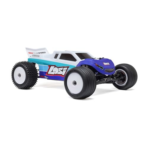 Losi 1/18 Mini-T 2.0 2S 2 Wheel Drive RTR Brushless Stadium Truck Battery & Charger Included Blue LOS-1056T2 - color: Blue